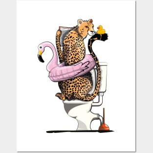 Cheetah on the Toilet Posters and Art